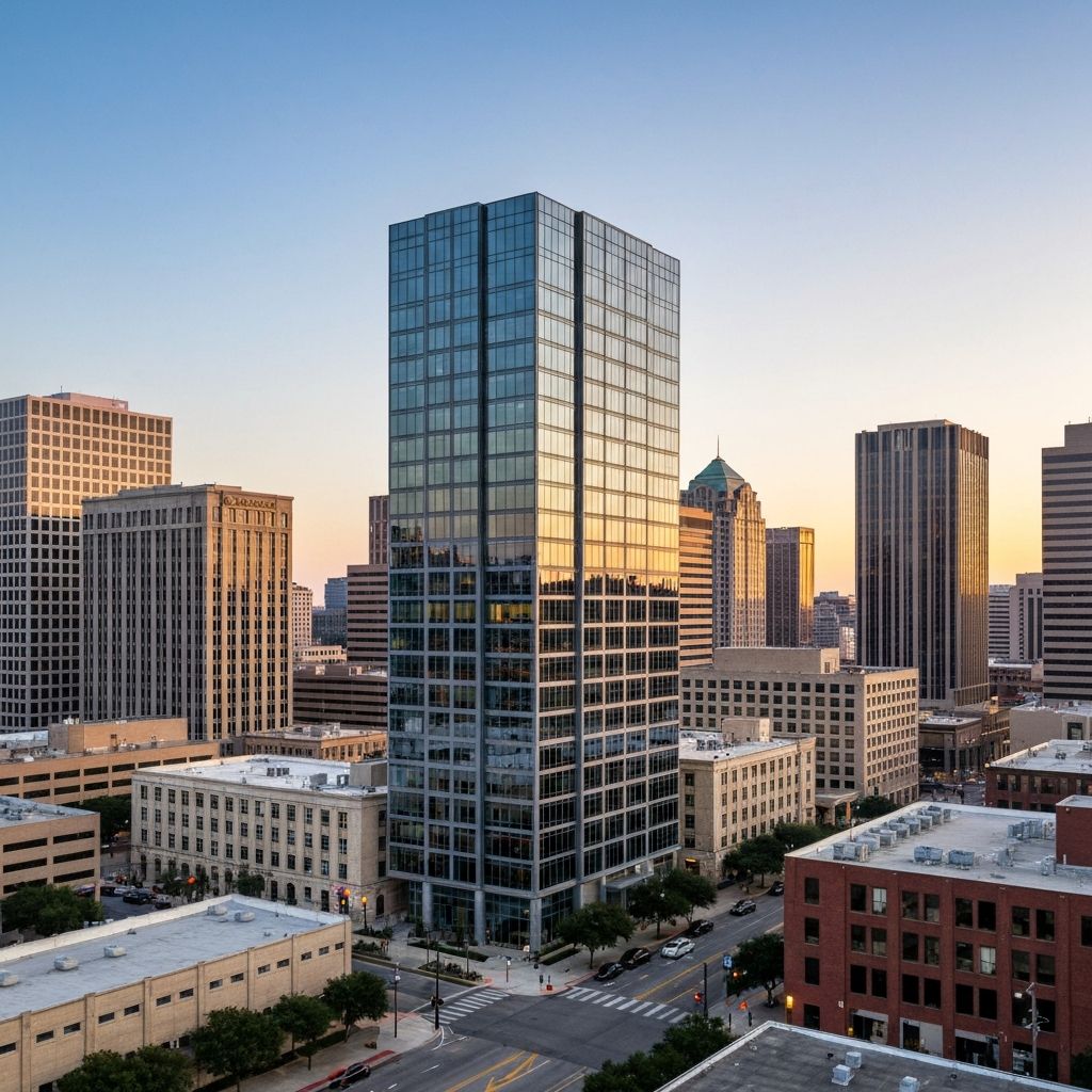 Modern office buildings representing a broad professional and partner network